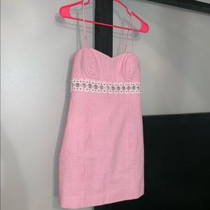 Lilly Pulitzer Pink Stripe Floral Cutout Dress 🌸